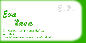 eva masa business card